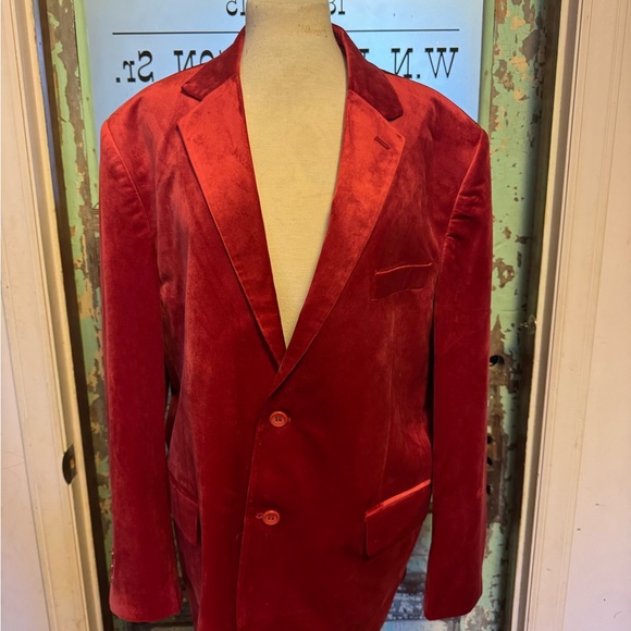 irvine park Other - Classic Red Men's Crushed Velvet Blazer